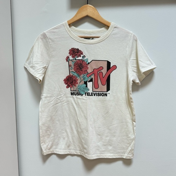 MTV Graphic Tee Off-white Size Small - Picture 1 of 5